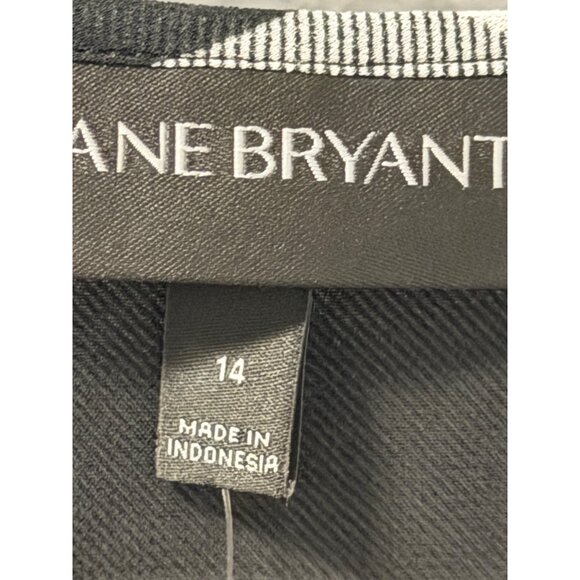 Lane Bryant Black & White Checkered Tank Top With Lace Hem Size 14W  Blouse. NWT - Picture 3 of 12